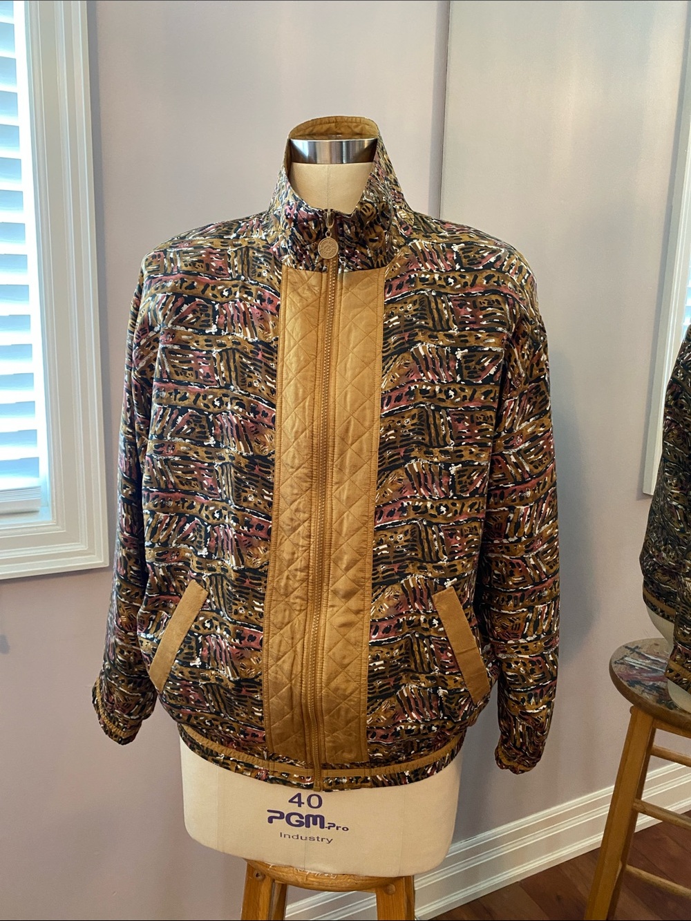 Vintage Anney collection silk jacket ladies size XL